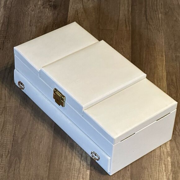 Estate Find - BUXTON Large Vanity Top Jewelry Box - Holds a Ton of Jewelry! EVC - Picture 2 of 12